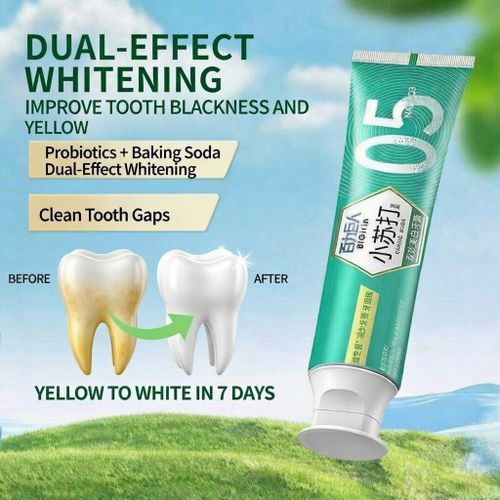 product_image_name-Generic-BIGirin Baking Soda-Probiotics teeth Whitening Toothpaste – Double Effect Bright Smile-mint flavor-5