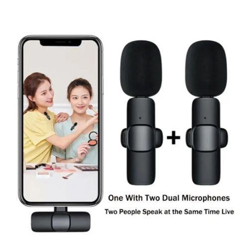 product_image_name-Lava Lite-2 in 1 Type C Wireless Microphone for Blogging-Black. -2