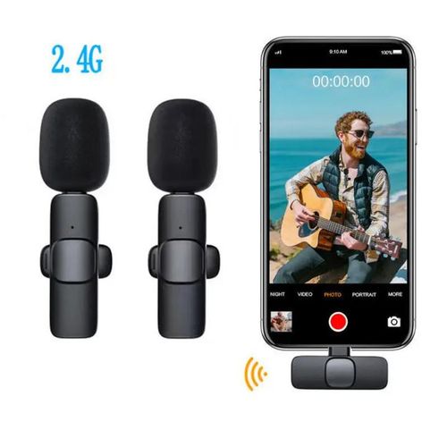 product_image_name-Lava Lite-2 in 1 Type C Wireless Microphone for Blogging-Black. -3