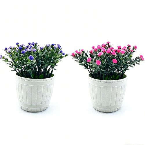 product_image_name-Generic-2 POTS of Artificial potted plant, Gypsophila green plant pot, home decoration, desktop ornament, photography prop-6