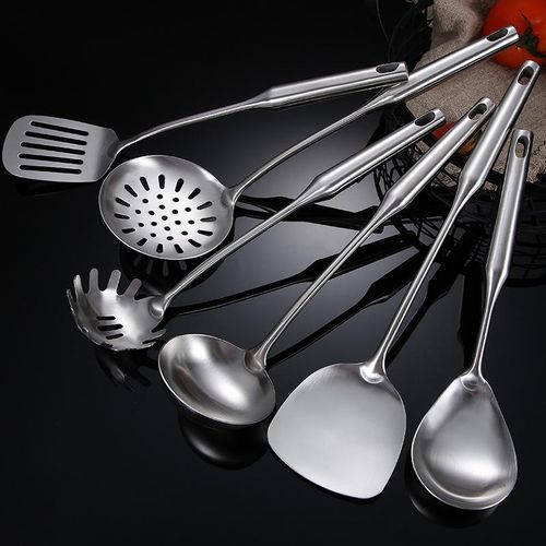 7Pcs/Set 304 Stainless Steel Cookware Kitchenware Utensils Set Colander  Spatula Shovel Spoon Cooking Tools Kitchen Accessories