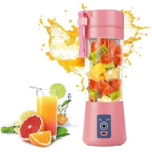 product_image_name-Generic-High Quality USB Rechargeable Juicer Bottle Cup - 380ml - Pink-1