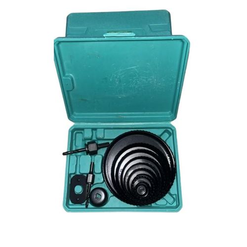 Generic 13-Piece  Wood Saw Cutter Drill Bit Set -  Black & Green