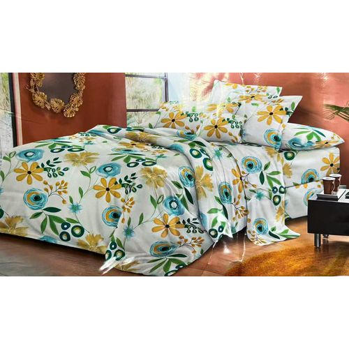 product_image_name-Premium-Luxury 4-Piece Bedsheet Set (2 Bedsheets + 2 Pillowcases) Multicolour-1