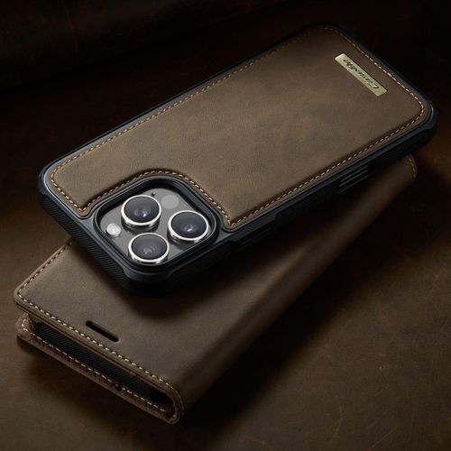 product_image_name-Generic-Iphone 12 / Iphone 12 Pro MAGSAFE Detachable Flip Leather  Wallet Case With Wireless & Magnetic Charging Support - Brown -5