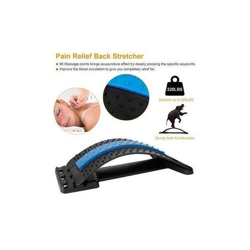 Generic  Magic Back Support Multi-level back stretching Lumbar - Black - image 7