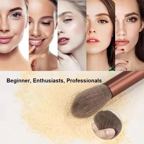 product_image_name-addigoes-Makeup Brushes Set, 13pcs Professional Soft Synthetic Blending Powder Concealer Application Tool Kit for Face Eye Shadows, for Beginners and Makeup Enthus (Brown)-6