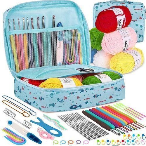 Generic Crochet Kit with Storage Bag, Crochet Set, DIY, 68 Pieces
