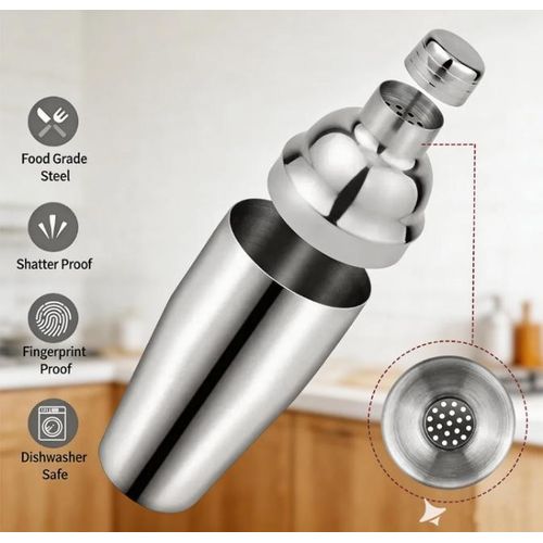 AD Wine Cocktail Shaker Bottle - Grey - image 2