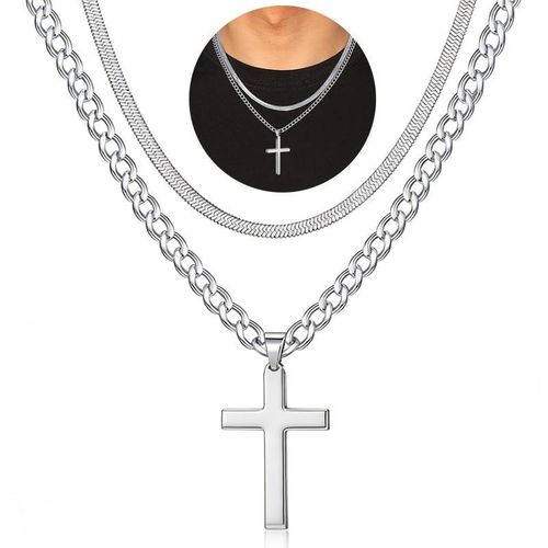 Fashion 2-Pack Titanium Steel Men's Necklaces
