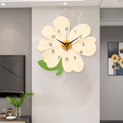 Generic Wall Decoration 30cm Flower Creative Clock,Slient Decor Wall Clock Cartoon Artistic Home Clock - image 4