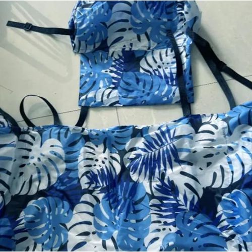 Generic Inflatable Floating Chair – Tropical Leaf Pattern - image 3