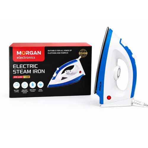 Generic Morgan Electric Steam Iron 1200w White - image 2