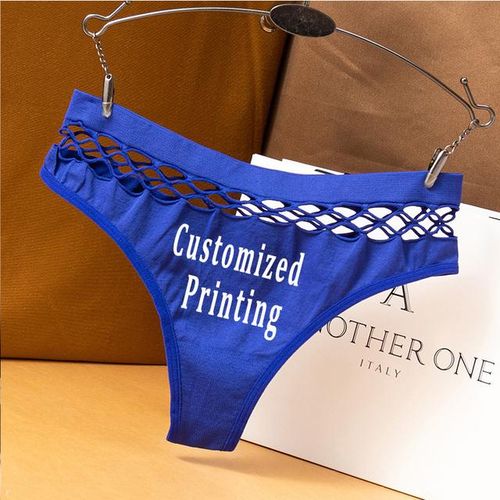 Shop Generic Customize Your Logo Thongs Underwewar Personalized Hollot Out  Panties Lingerie Women Underwear Thong G String Panty Soft Online