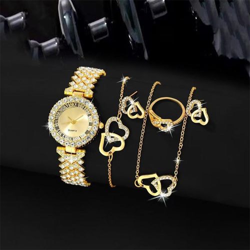product_image_name-Fashion-New model for 2026 Ladies Dating Set Gift Simple Watch Bracelet 5-piece Set-1