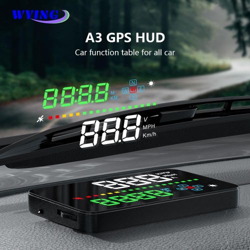 Shop Generic WYING A3 GPS HUD Auto Vehicle Speed Display Voltage  Multifunction Meter Projector Head Up Display Car Suitable for All Cars  Online