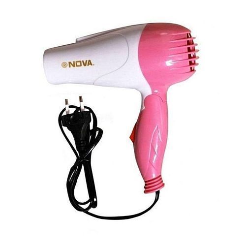 product_image_name-Nova-2 Set Hair Straightener & Curler - 110-240V + Professional Hair Dryer - 1400W - Pink/White-4