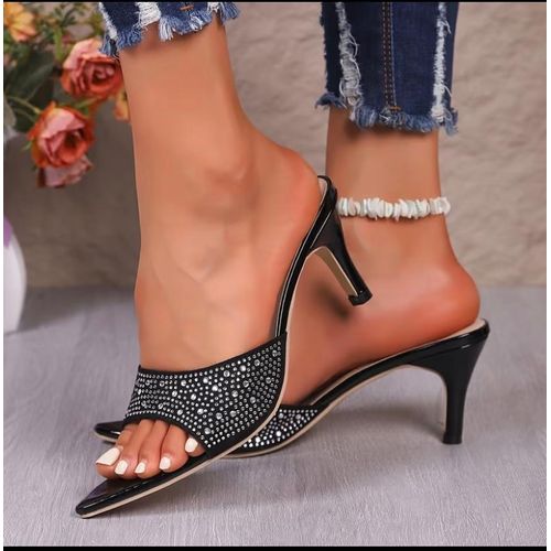 Heels Collection Pointed-toe Stiletto Sandals for Women,open back - image 3