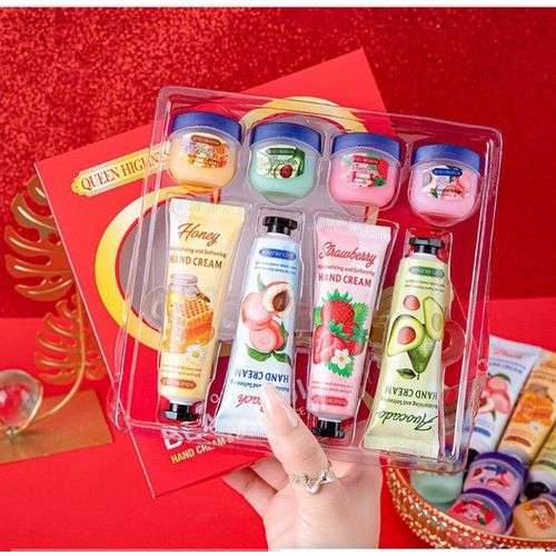 product_image_name-Generic-8pcs Fruit Extract Hand Cream & Lip Therapy Gift Set - Multicolour-2
