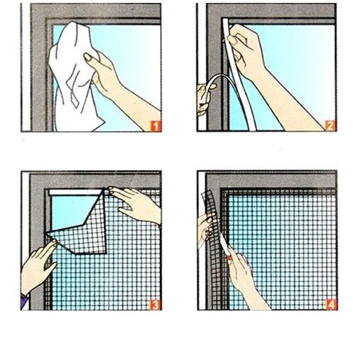 Generic Fly Bug Mosquito Net Door Window Net Netting Mesh Screen Curtain Protector Flyscreen Insect DIY, Size:1.3x1.5m - image 5