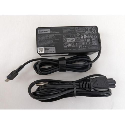 product_image_name-Lenovo-Original 65W ~ 20V-3.25A USB Type C Adapter Fast Charger & Free AC Power Cord, Color - Black-1