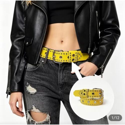 AD 2pcs Fashionable Unisex Trending Buckle Belt- Multicolour