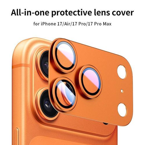 Generic For iPhone 17 Pro Max Armor Full-Coverage Frosted Metal Camera Lens Ring Film(Orange) - image 2