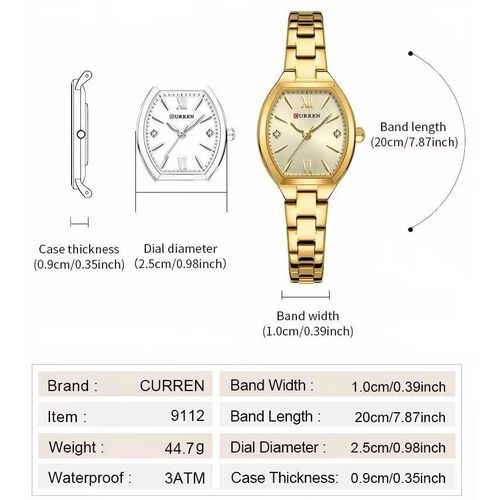 product_image_name-Curren-Fashionable Barrel-Shaped Simple Elegant Quartz Watch Women's Elastic Band Retro Women's Watch-Golden-7