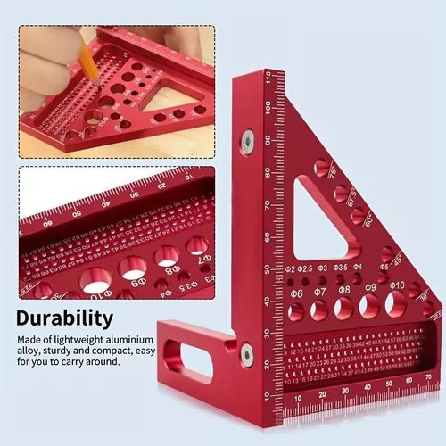 Generic 3D bevel multi-functional measuring tool, 22.5-90° adjustable, woodworking measuring tool, suitable for carpenters and engineers. - image 3
