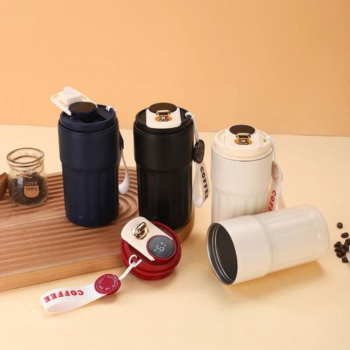 product_image_name-Oem-Portable Insulated Coffee Tumbler with Strap – Leak-Proof Travel Mug 400ml-1