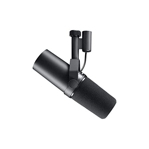 Shure Dynamic Microphone For Broadcast, Podcast, Live Stage Recording (SHURE SM7B) - Black
