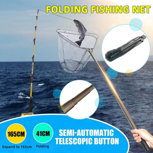Shop Generic 165CM Folding Brail Net Telescopic Landing Net Scoop Net Gear  Retractable Aluminum Alloy Pole Online