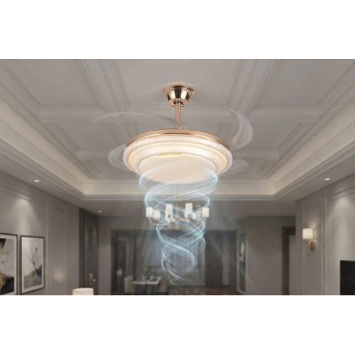 SUMMER WIND Luxury LED Ceiling Fan-Light + Remote Control - Gold - image 2