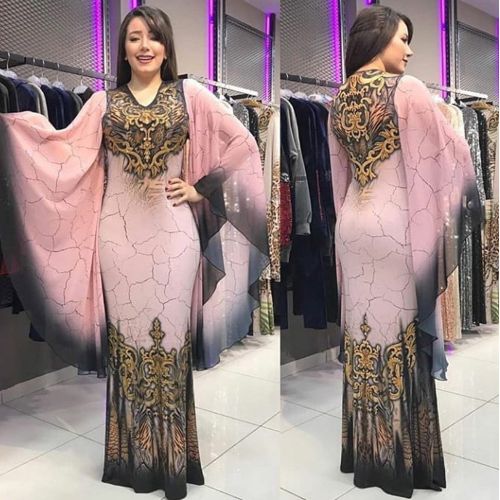 Abaya Dubai Kaftan Turkey Arabic Muslim Maxi Dress Robe Djellaba Femme  Islam African Long Dresses For Women 2023 Ramada size One size Color Green