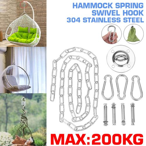 Shop Generic 300kg Hammock Spring Swivel Hook for Swing Chair Hanging Hook  Kit Swing Lazy Chair Ceiling Hammock Mount Hook B Type Online