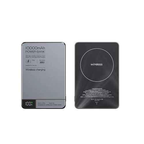 product_image_name-Generic-Premium MagSafe Magnetic Wireless Power Bank 10000mAh – PD 20W Fast Charging - Ultra-Thin - Digital Display - For iPhone, AirPods & Smart Devices - Gold & Silver-3