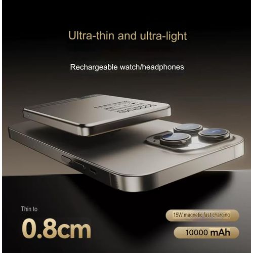 product_image_name-Generic-Premium MagSafe Magnetic Wireless Power Bank 10000mAh – PD 20W Fast Charging - Ultra-Thin - Digital Display - For iPhone, AirPods & Smart Devices - Gold & Silver-5