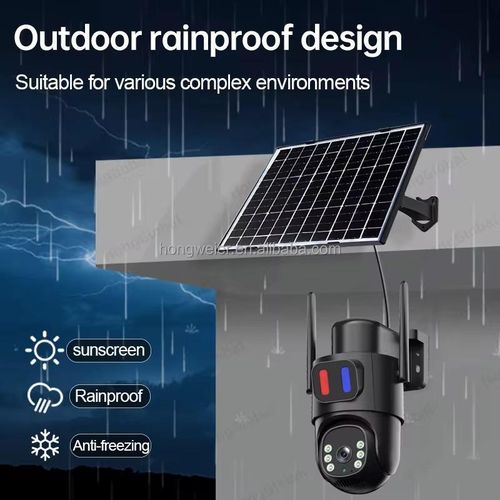 Generic Rechargeable 4G Sim Card Solar Camera - Black - image 2