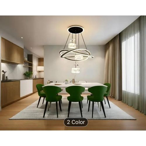 product_image_name-Generic-LED Hanging Chandelier, Modern Minimalist Creative , Black and Gold.-3