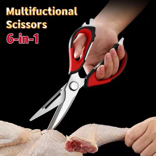 product_image_name-Generic-Easy Clean Stainless Multi-Function Kitchen Scissors: Your All-in-One Cooking Helper-1