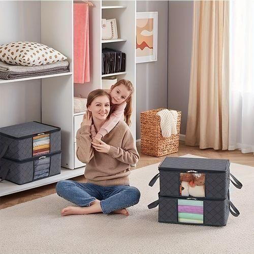 product_image_name-Generic-6 Storage Bins With Handles And Visible Window - Dark Gray-6