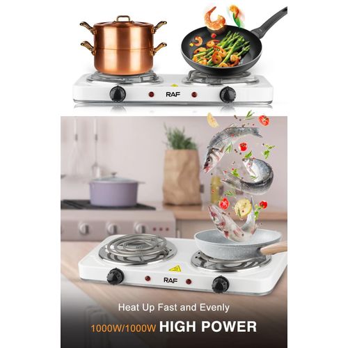 Generic RAF R.8020B High Power Double Electric Cooking Stove  - White - image 6