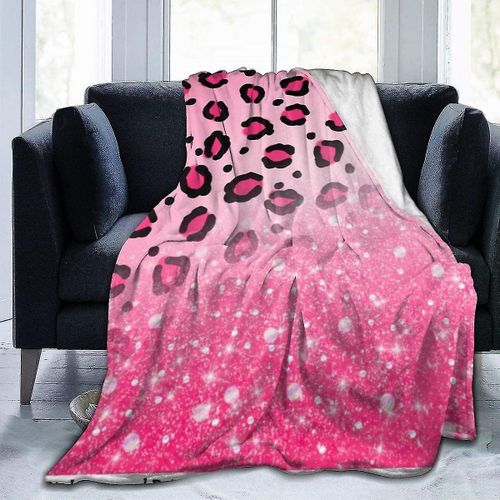 Sparkly Pink Leopard Print Decor For Teen Girls Throw Pillow