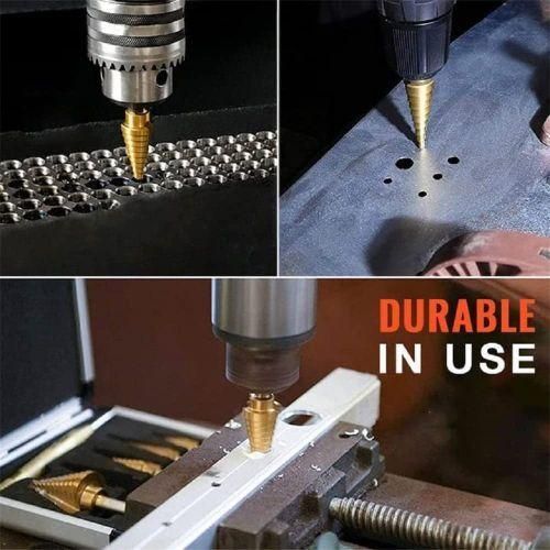 Generic 6-piece titanium alloy reamer/drill bit set, pagoda-shaped teeth - image 5