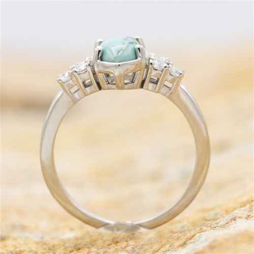 Womens Luxury Blue Square Ring | Blue Stone Square Shaped Rings - Blue Stone  Ring - Aliexpress