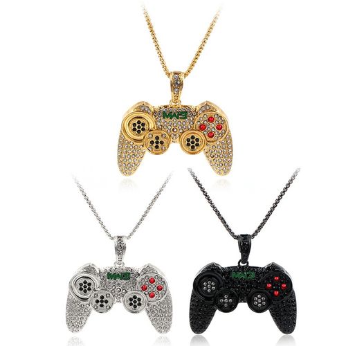 Shop Generic Hip Hop Iced Out Game Controller Handle Pendant Necklace ...