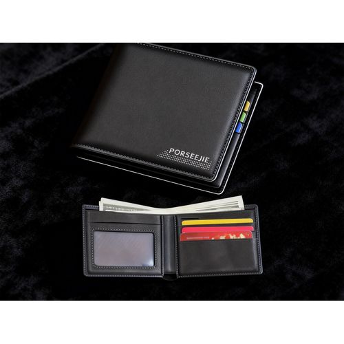 product_image_name-Fashion-1 Men's Wallet Black Leather Material Wrinkle-Free Large Capacity-2