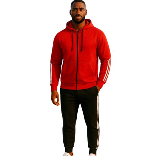 product_image_name-Generic- Unisex Hoodie & Jogger Set - Red & Black-4