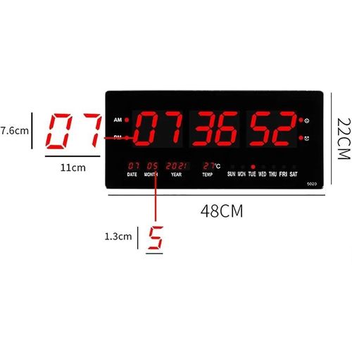 Generic Digital Wall Alarm Clock - image 3
