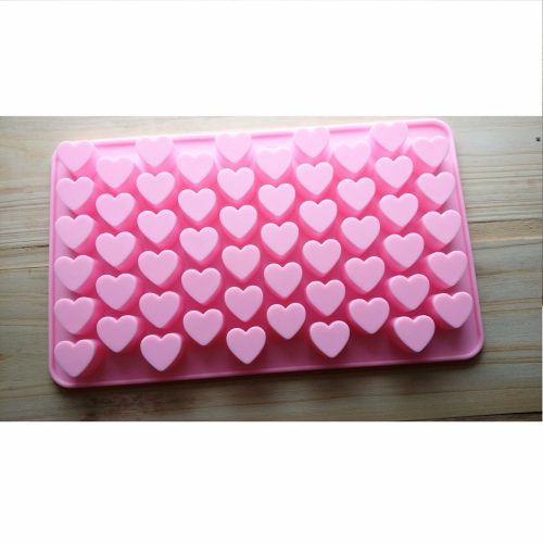 Silicone mold Mini Heart Shape Silicone Ice Cube / Chocolate  Mold Pink: Home & Kitchen